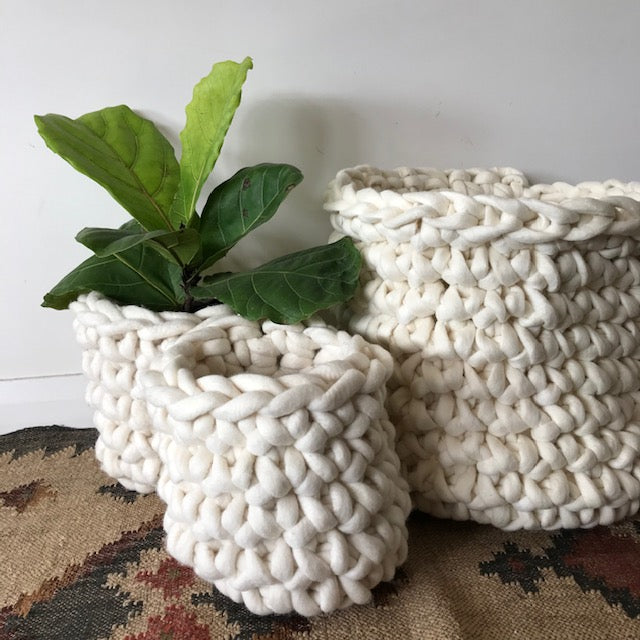 Extreme crochet baskets