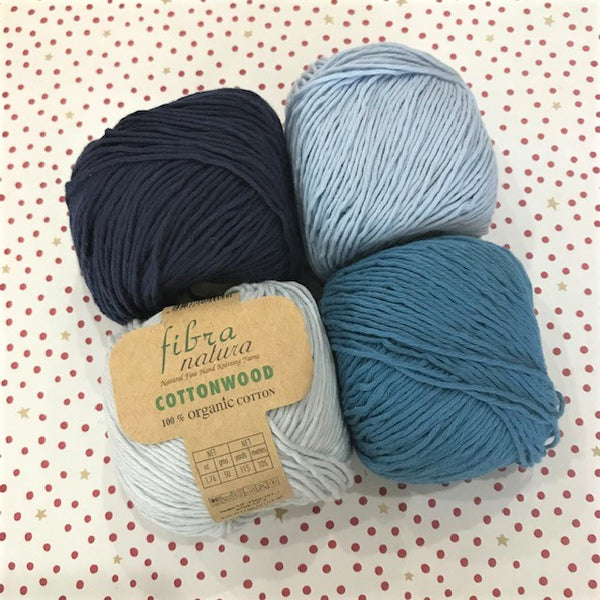 KIT : Cast Away Knitted Washcloth Collection - blues