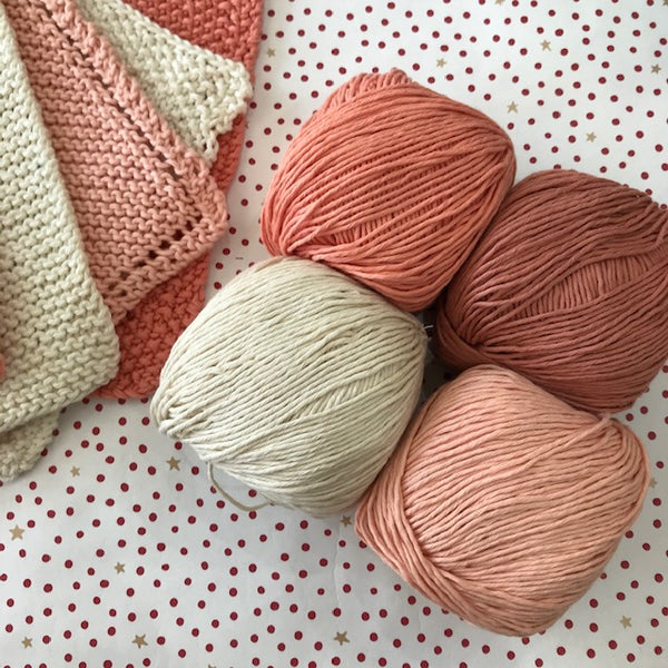 KIT : Cast Away Knitted Washcloth Collection - corals