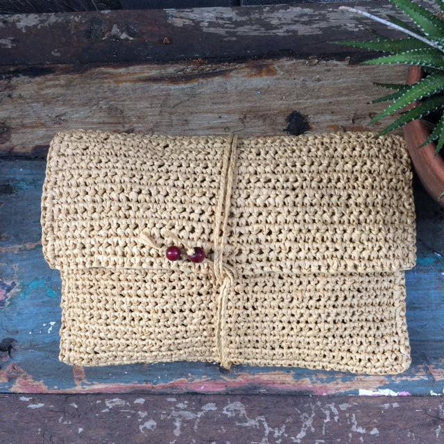 Raffia Clutch