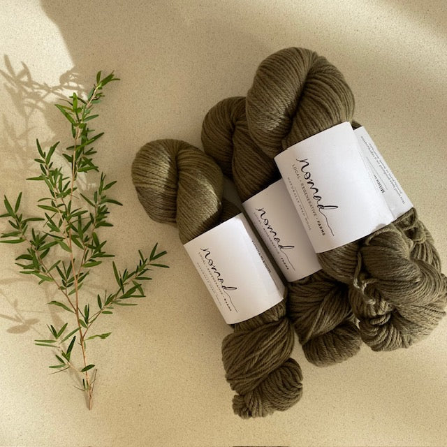 Nomad Yarns : Botanically Dyed 8ply Polwarth