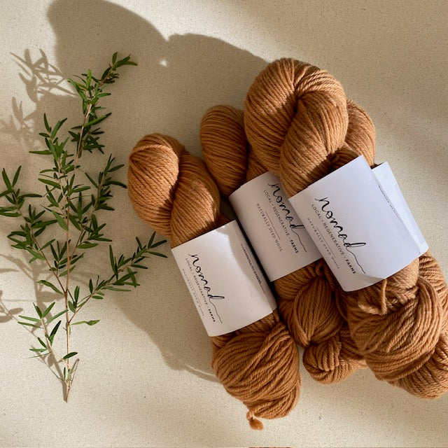 Nomad Yarns : Botanically Dyed 8ply Polwarth