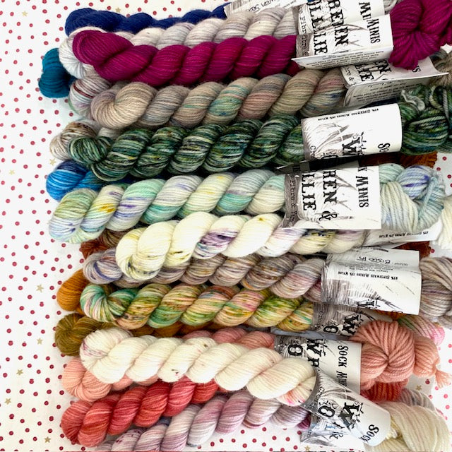 Wren & Ollie : Sock Yarn Mini Skeins - Pot Luck colours