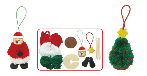 Christmas Santa & Tree Pom Pom craft kit