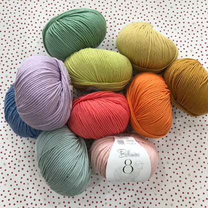 Bellissimo : 8ply Extra Fine Merino (12 NEW COLOURS)