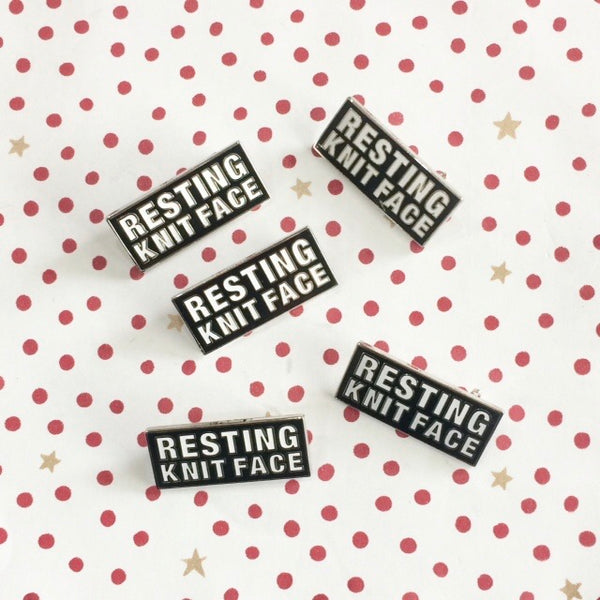 WestKnits : Resting Knit Face Enamel Pin