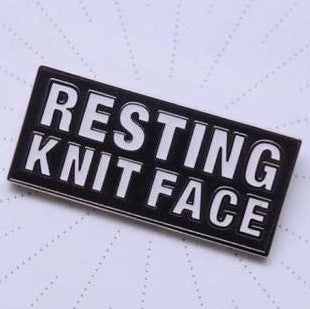 WestKnits : Resting Knit Face Enamel Pin
